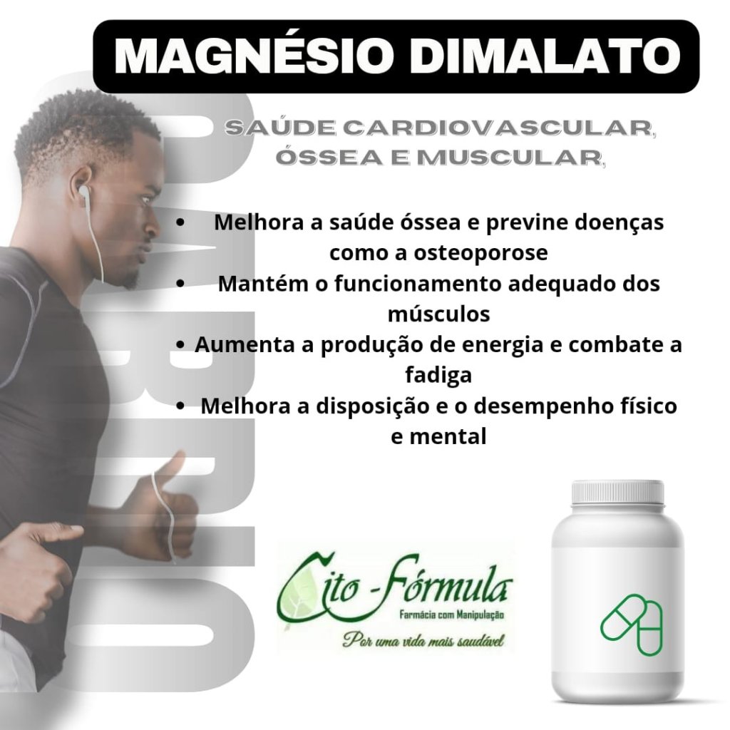 Magnésio Dimalato 500mg 60 capsulas