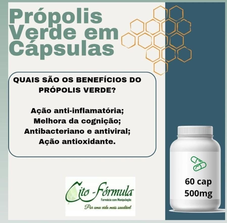 Própolis Verde 500mg 60 caps