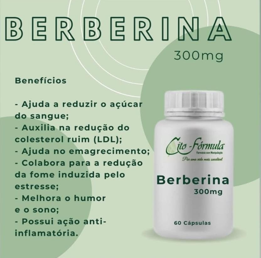 Berberina 300mg -60 capsulas