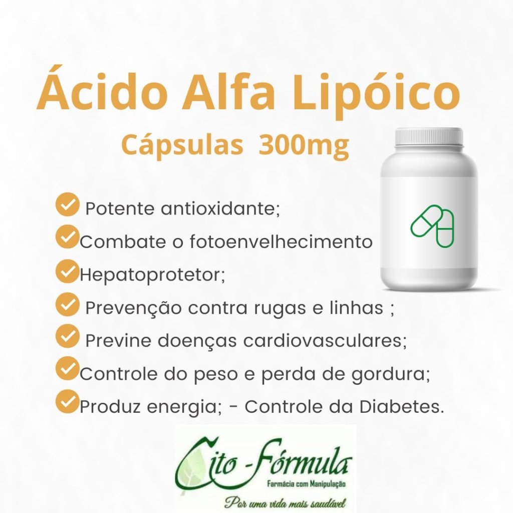 Ácido Alfa Lipoico (ALA) 300mg-60 cápsulas 