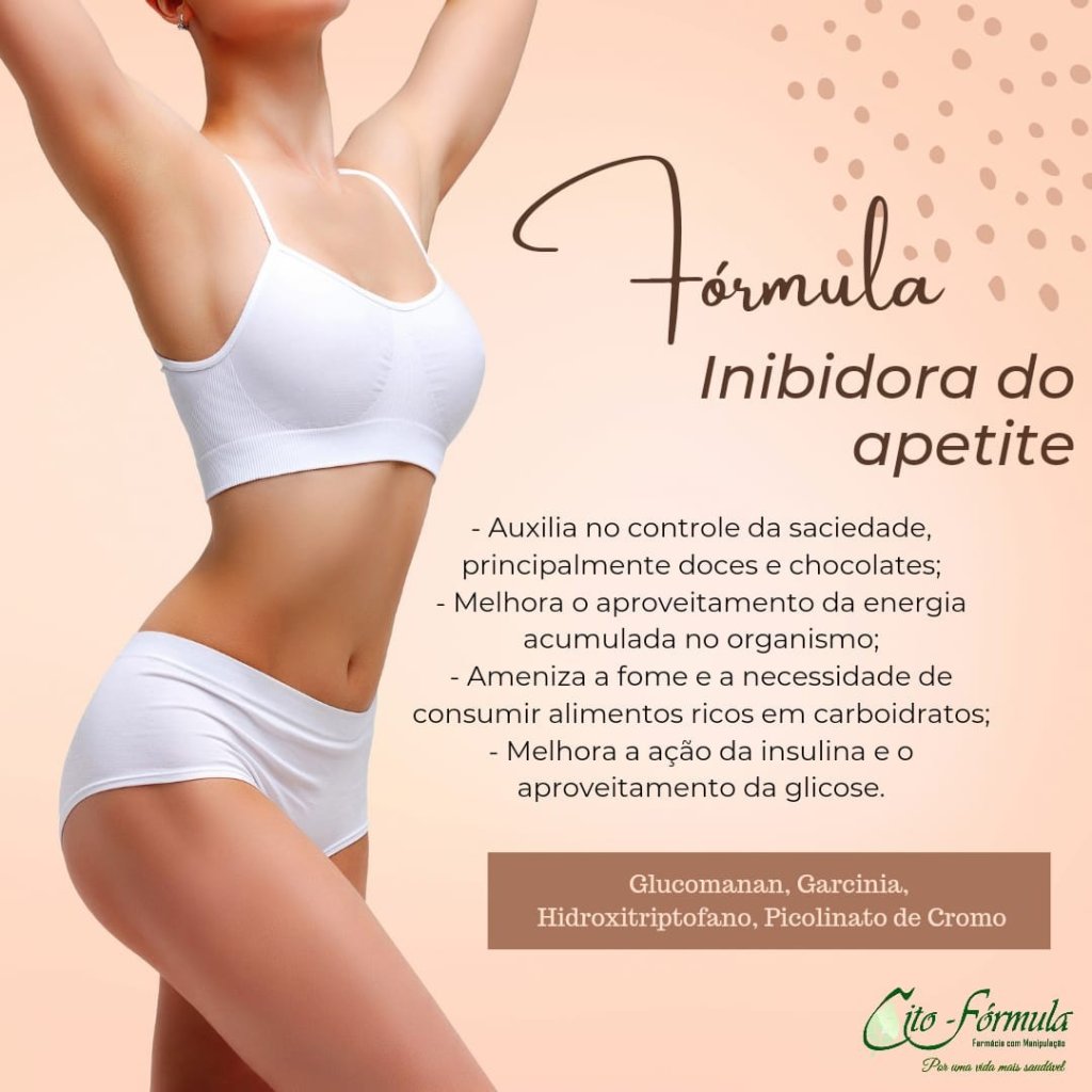 Fórmula Controle do Apetite com HTP+Picolinato de Cromo+Glucomanan 60 capsulas