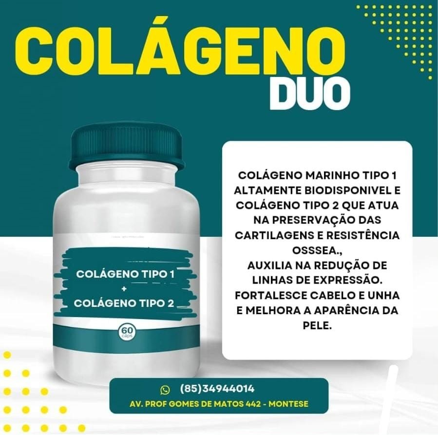 DUO Colágeno-colágeno tipo II + colágeno tipo I 60 cápsulas