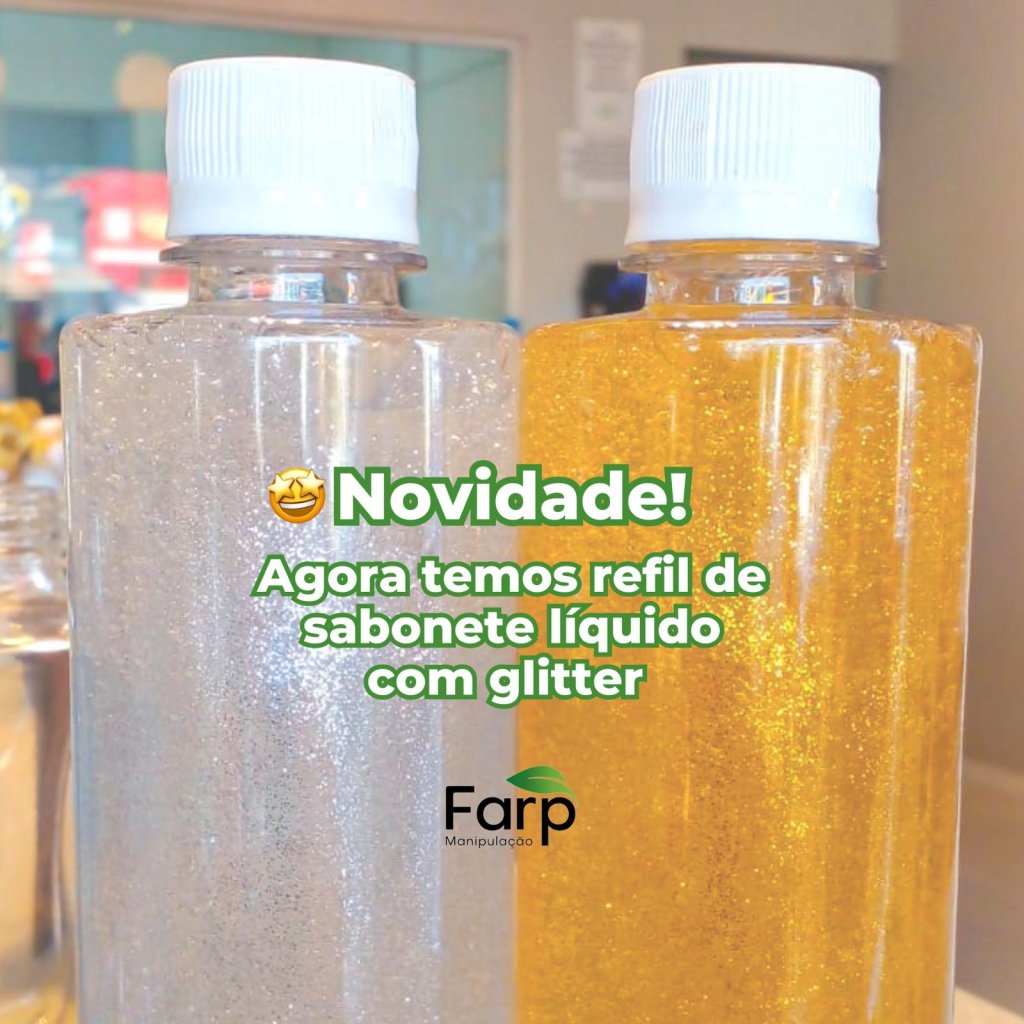 Refil Sabonete liquido GLITER dourado e prata