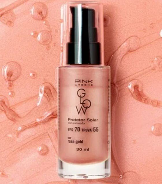 Glow Iluminador Protetos Solar FPS 70 Rose lindooo