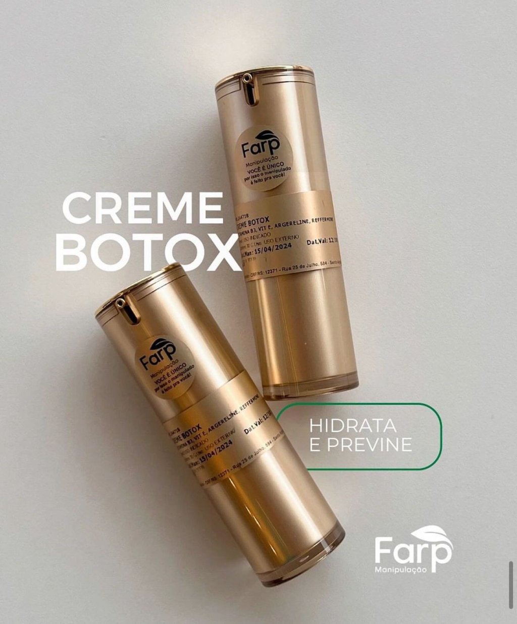 Creme Botox pós toxina botulinica