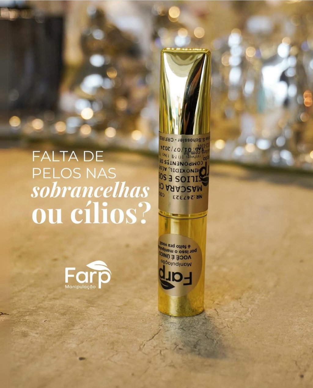 Máscara para aumento de cílios e sobrancelhas 