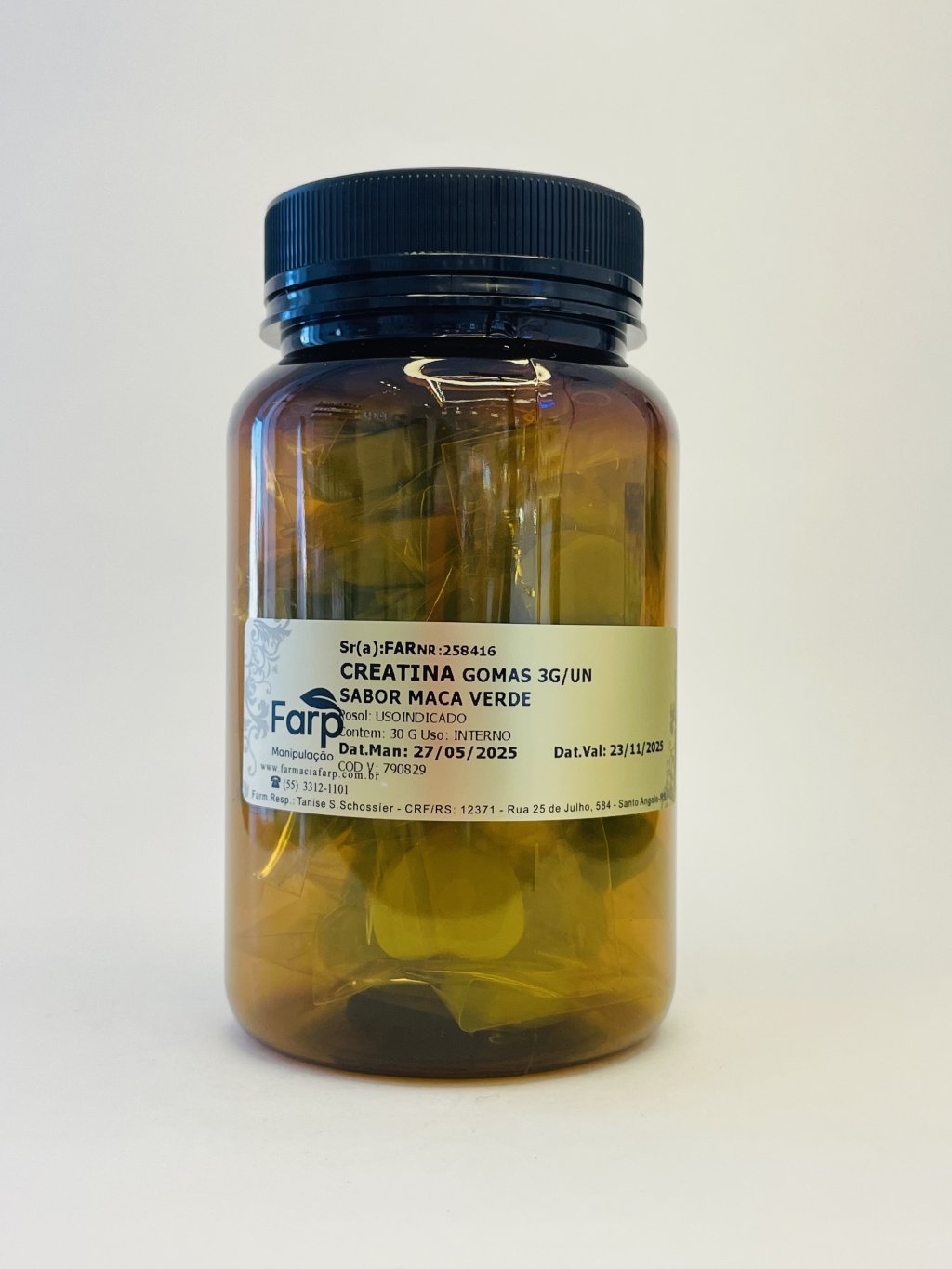 Creatina gomas 3g a unidade 30 doses
