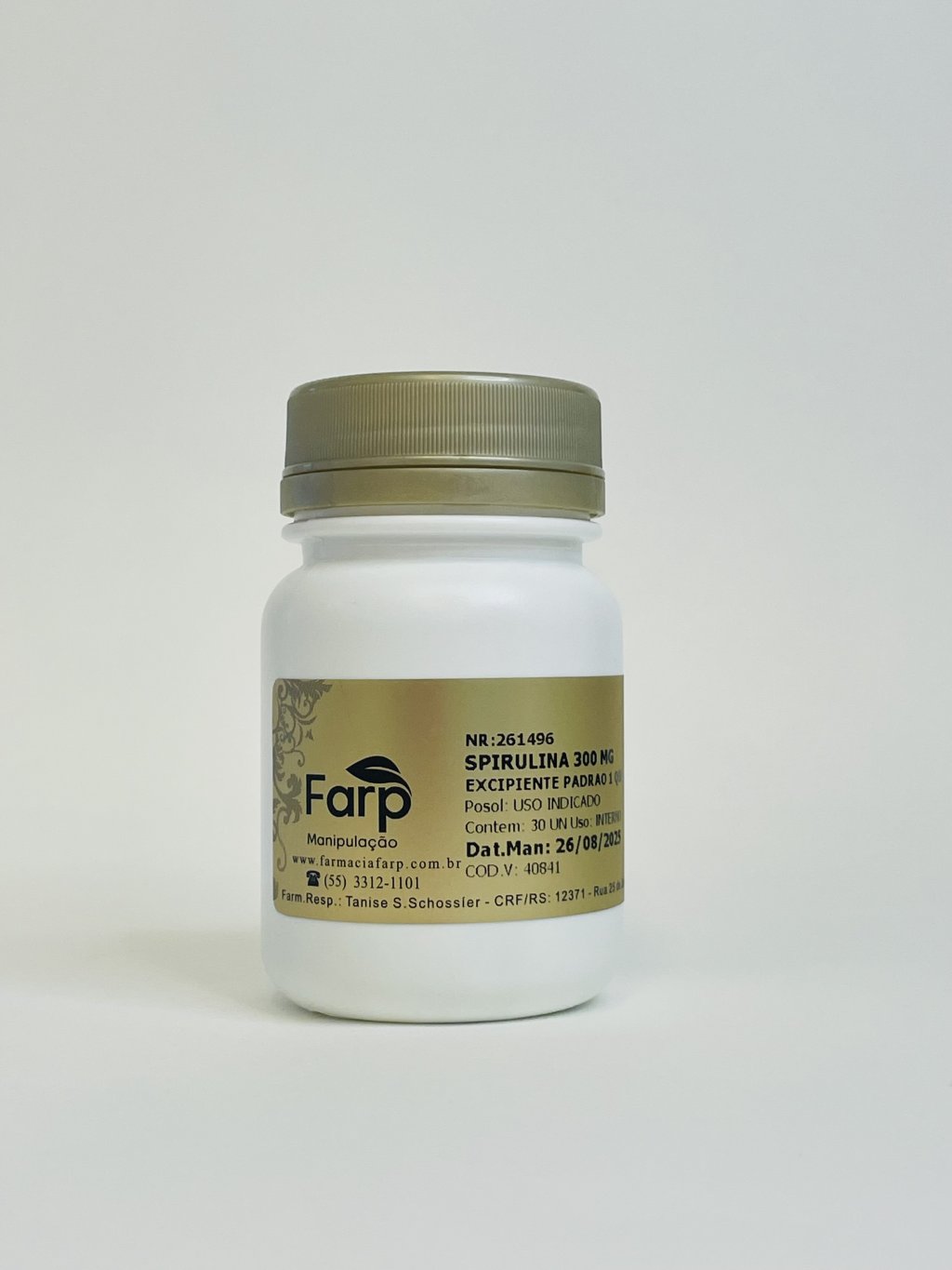 Spirulina 300mg com 30 
