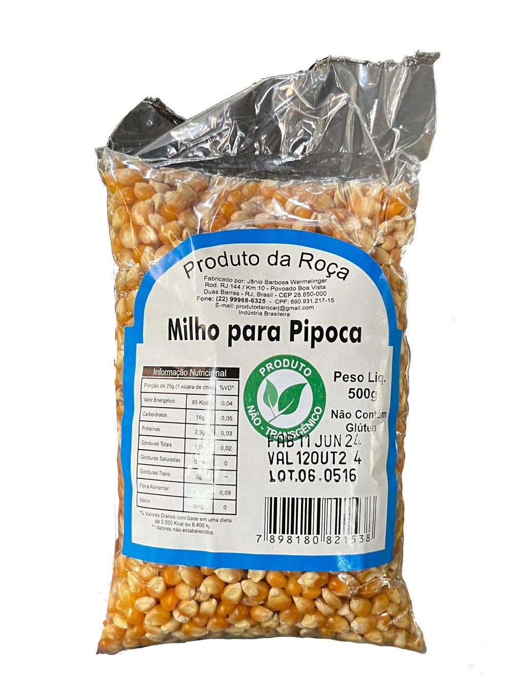 Milho para pipoca (meio quilo)