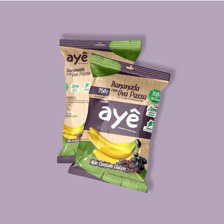 Bananada zero açúcar (com uva passa)