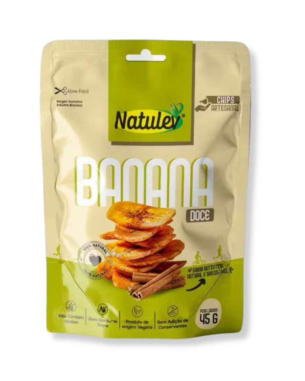 Banana com canela chips