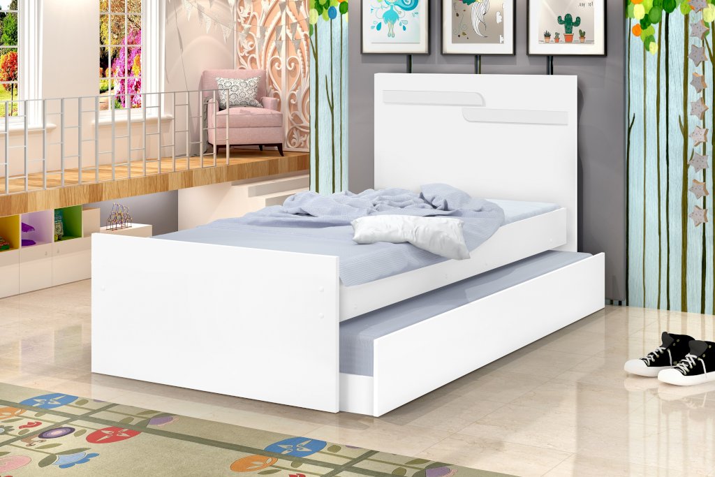 Cama de Solteiro com Auxiliar Flora SR