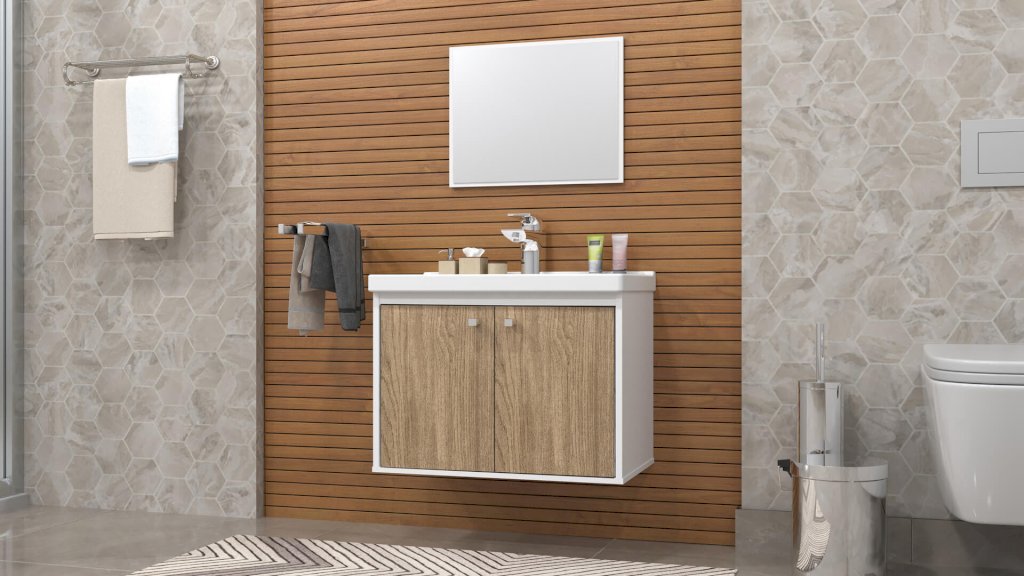 Conjunto Armário de Banheiro Aster SR