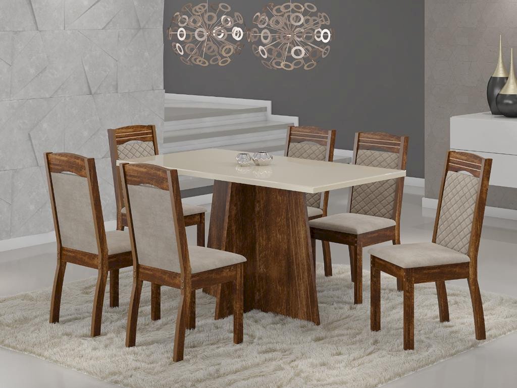 Mesa Iza 6 Cadeiras Alice Ns