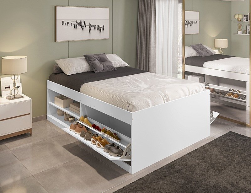 Cama Box com Sapateira Casal Vanessa SR