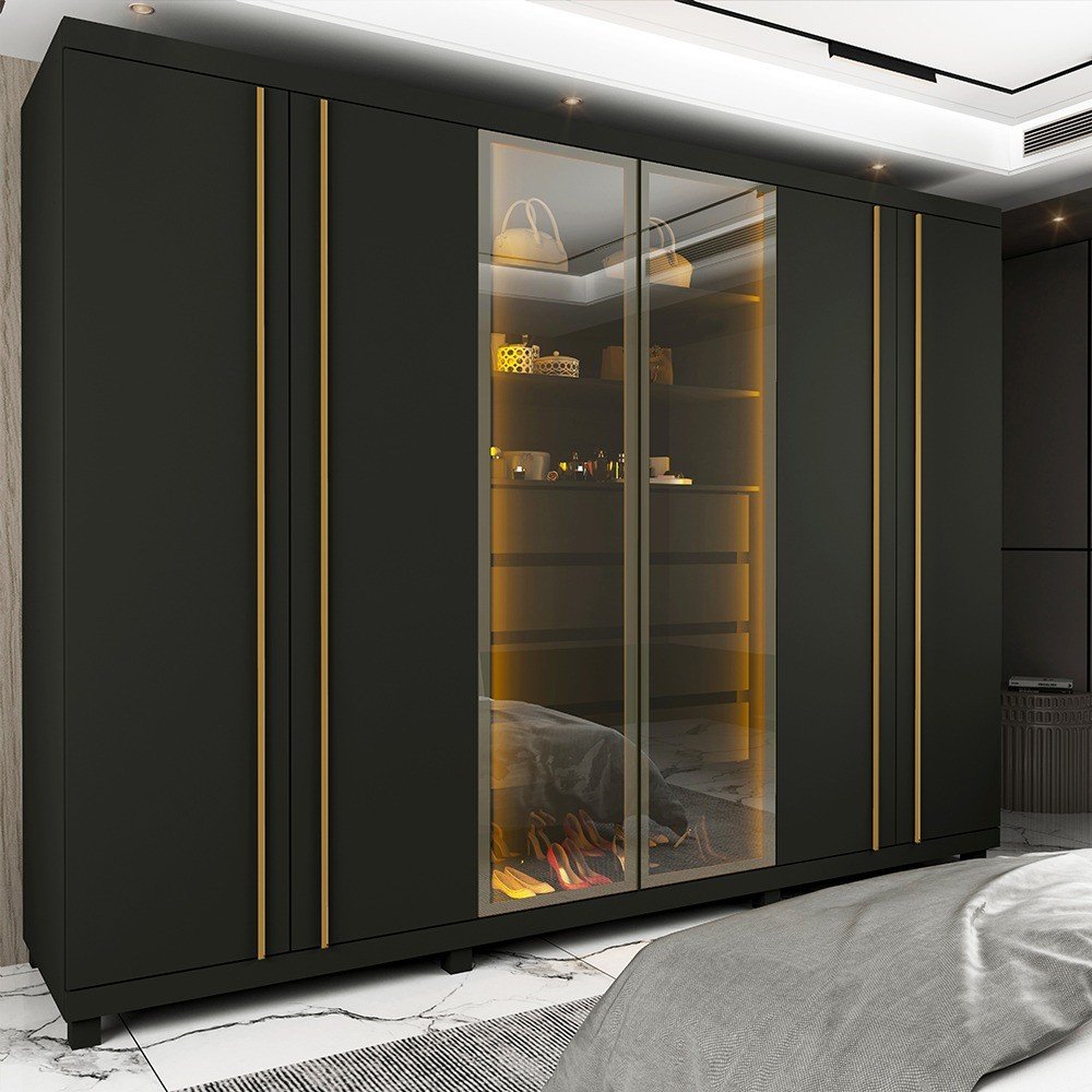 Guarda roupa Absolut New Reflecta 6P com Led Pés SR