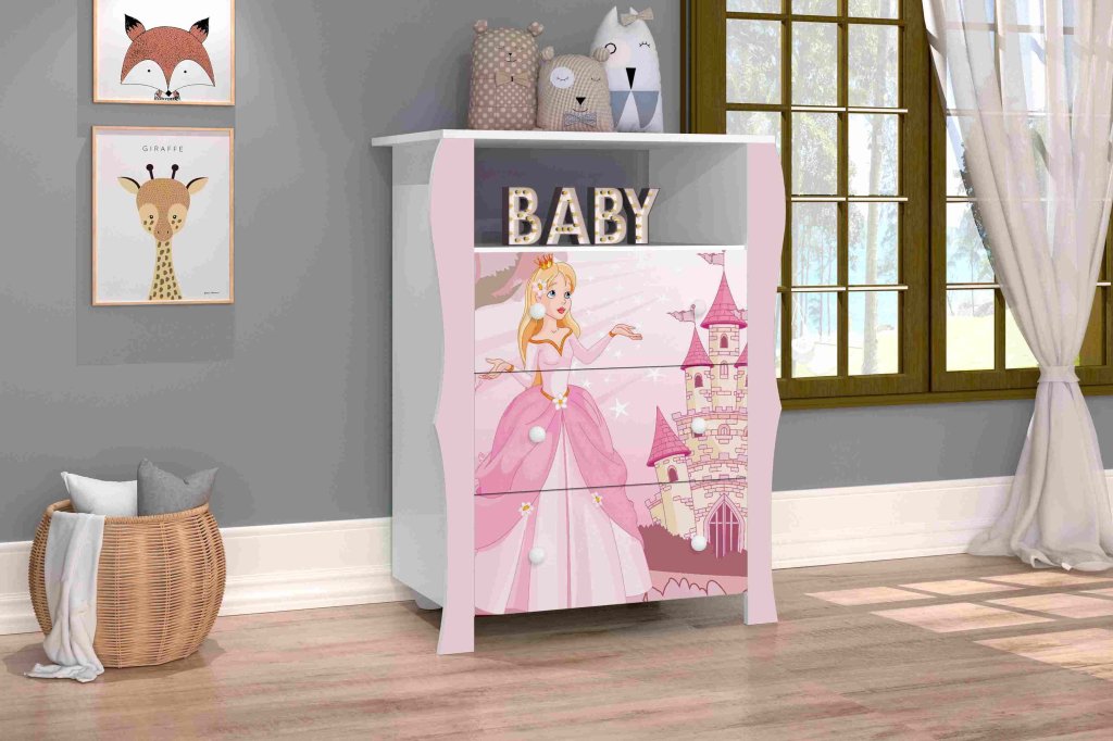 Cômoda Lara Princesa 3 gavetas SR