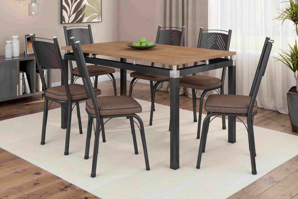 Mesa Malva 136x80 6 cadeiras 151 SR