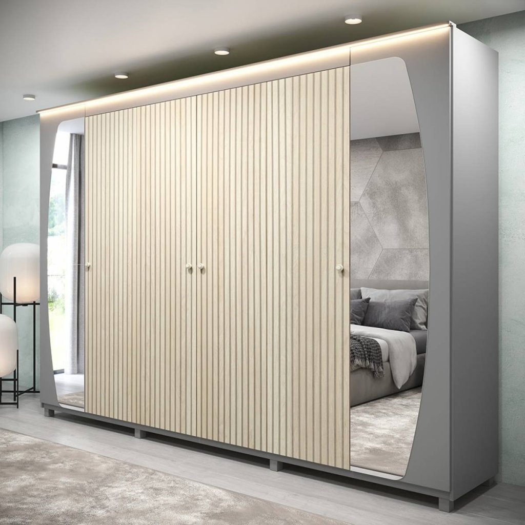 Guarda roupa  Inovação 6P  Led e Pés SR