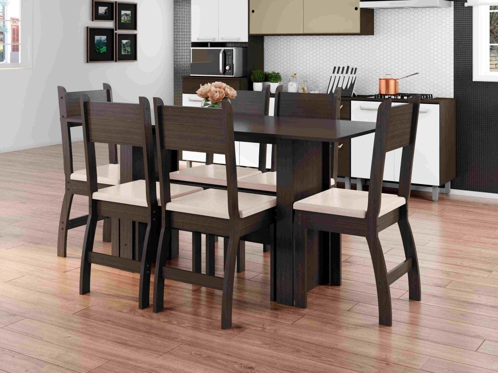 Mesa Milano com 6 Cadeiras SR