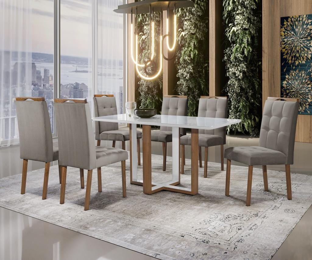 Mesa Atlas 6 Cadeiras PR