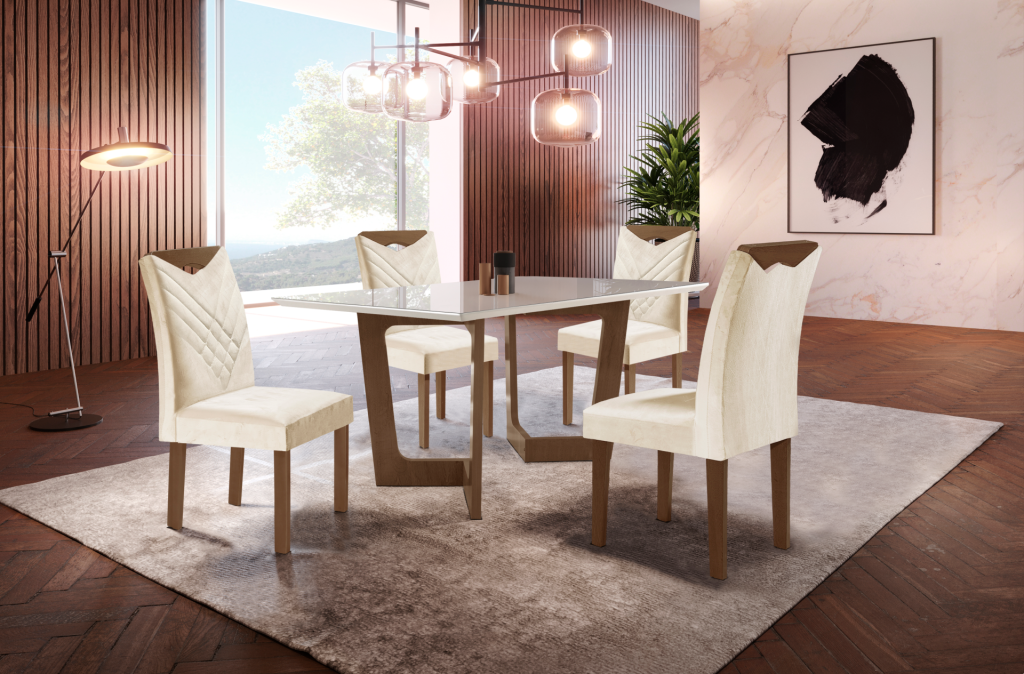 Mesa 4 Cadeiras Dubai PR