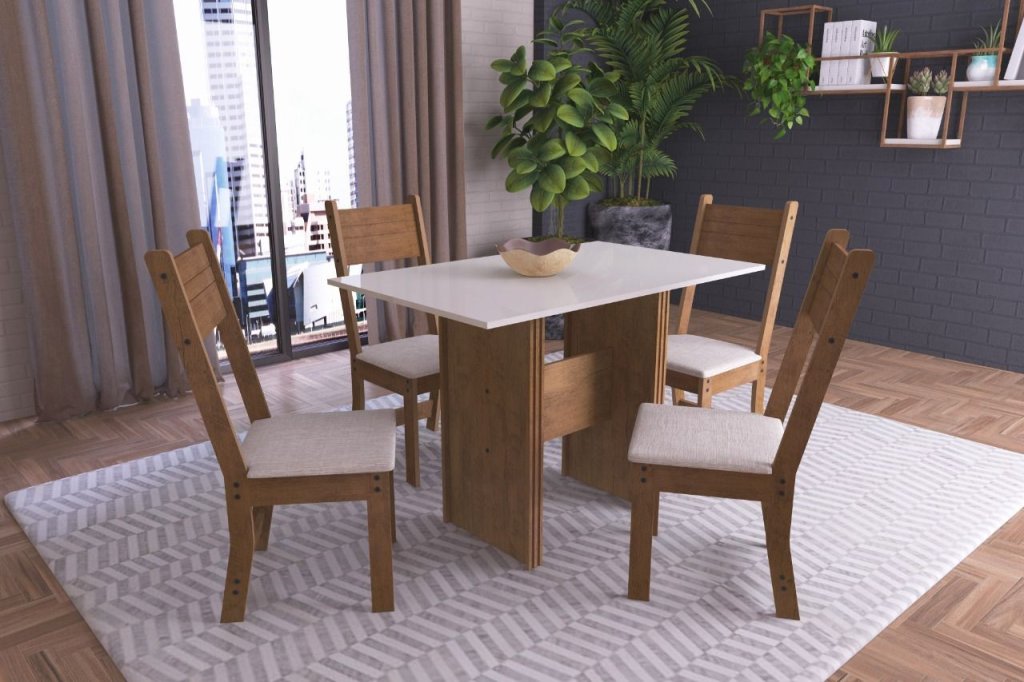 Mesa 4 Cadeiras Luiza PR