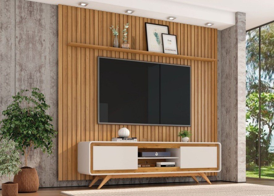 Painel Ripado Versatti + Rack Channel PR