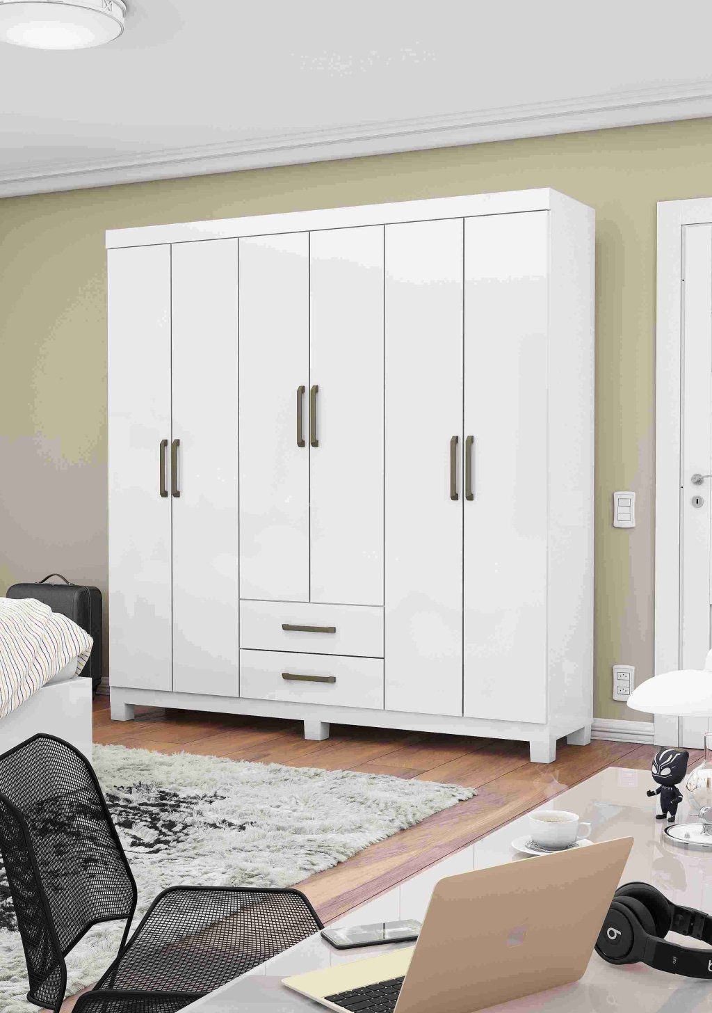 Guarda roupa  Áries Gold 6P2G com Pés LD