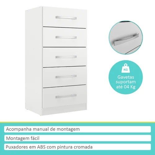 Cômoda 5 Gavetas Savana CO 0523 TT