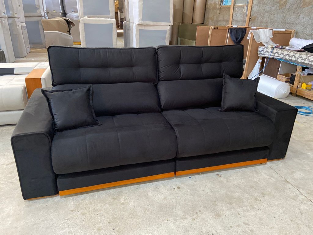 Sofá  Retrátil Reclinável Dakar 2,30m  2 módulos  Molas Ensacadas Veludo Inca 820 Sr