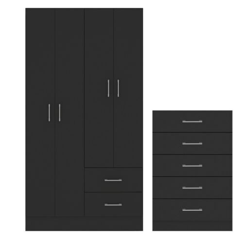 Guarda-Roupa 4 Portas Panamá 4002 + Cômoda 5 Gavetas TT