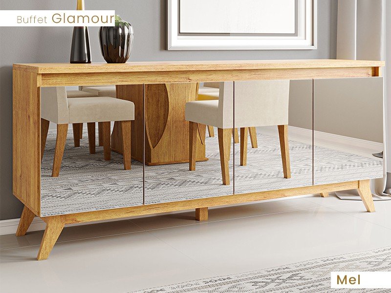 Buffet Luize 4P com Espelhos SR