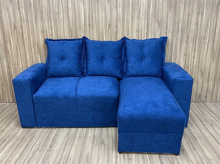 Estofado Lucas 2Lgs com Chaise Suede SR