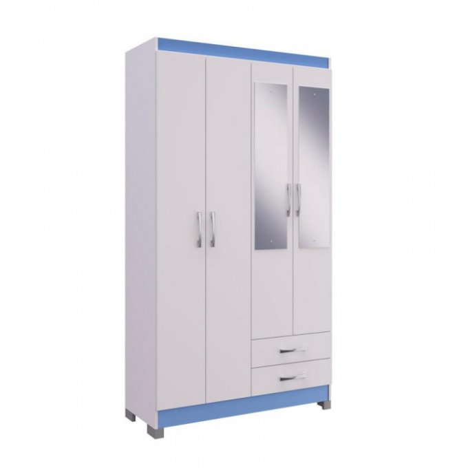 Guarda Roupa Treviso 4 portas com espelho PRSRRNNS