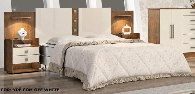 Cabeceira Casal/Queen Rubi com Led SRMR