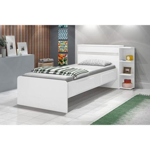 Cama Solteiro c/ Baú Jade PRNS