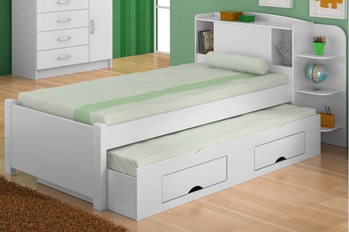 Cama solteiro Milênio com auxiliar PR/TR/MR/SR