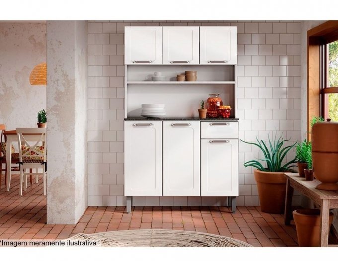 Kit Cozinha Aço 6 portas 1 gaveta Dona Maria SR/RN
