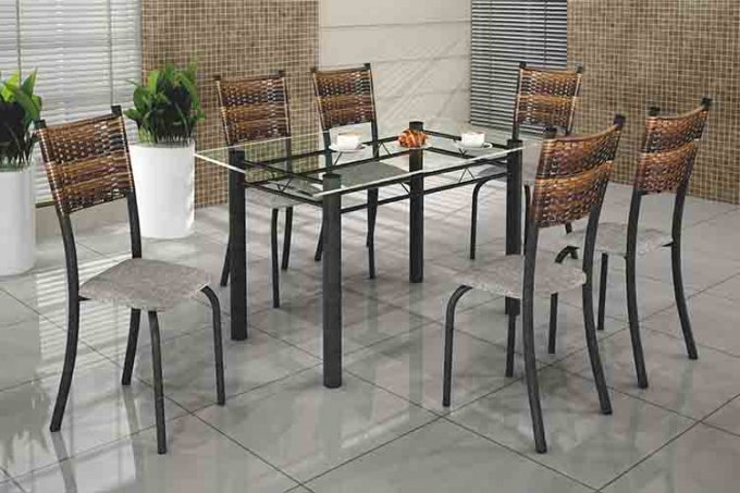Conjunto de Mesa Milênio 6 cadeiras SR