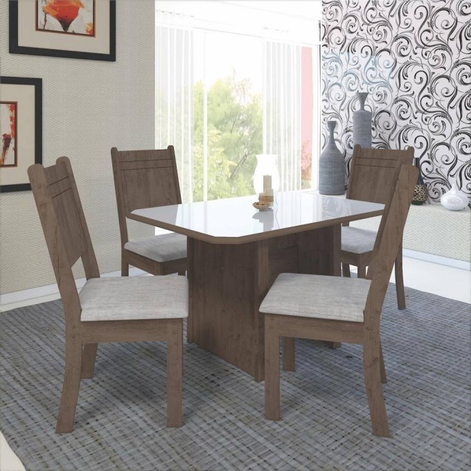 Mesa 4 Cadeiras New Charm PRLD