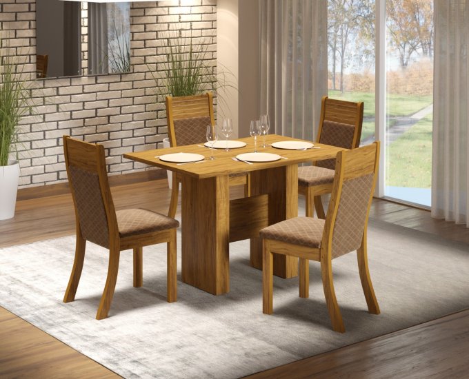 Mesa Duna 4 cadeiras Roma SR