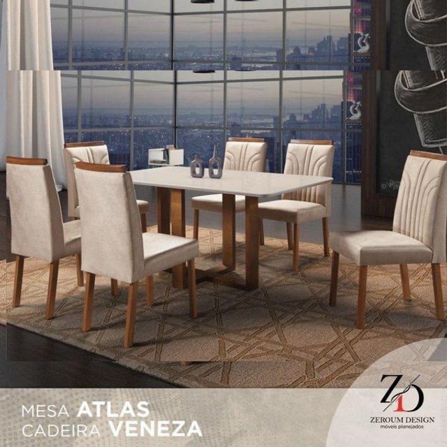Mesa Atlas 6 cadeiras RN