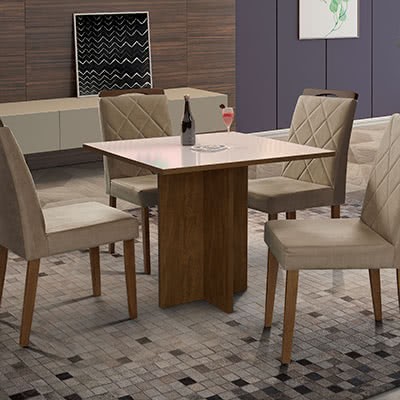 Mesa Los Angeles com 4 cadeiras 90x90 PRRN