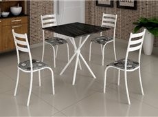 Mesa Ipanema c/ Tampo Granito Quadrado PR/MV/RN