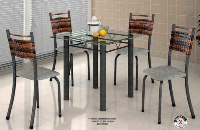 Conjunto de Mesa Milenium 70x70 SR