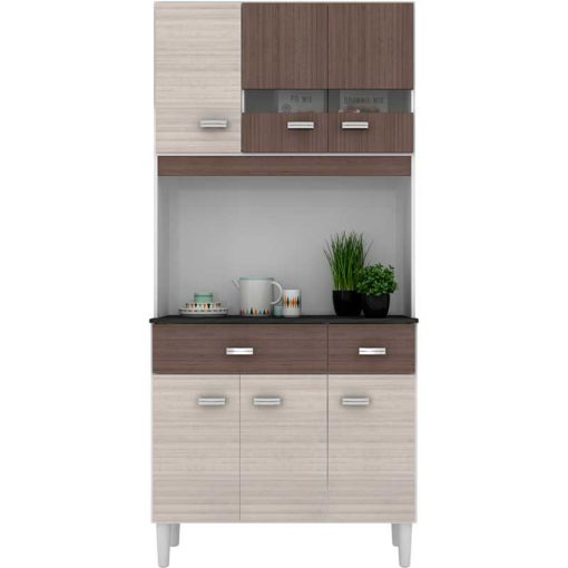 Kit Cozinha Manu 6 Portas e 2 Gavetas PRNS