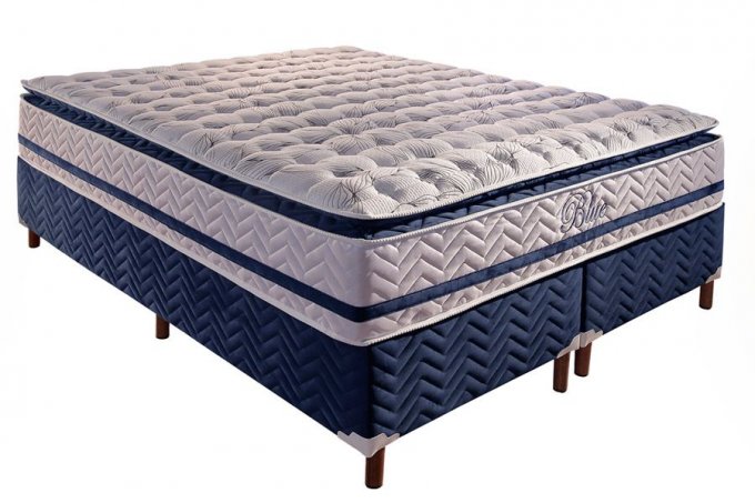 Base + Colchão king Paropas Pocket Blue PR