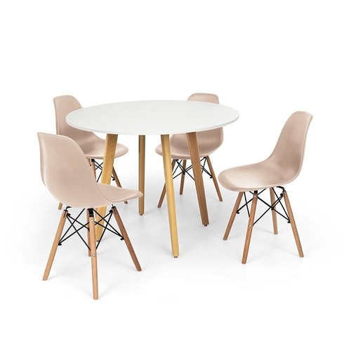 Mesa Lara com 4 cadeiras Eiffel TR