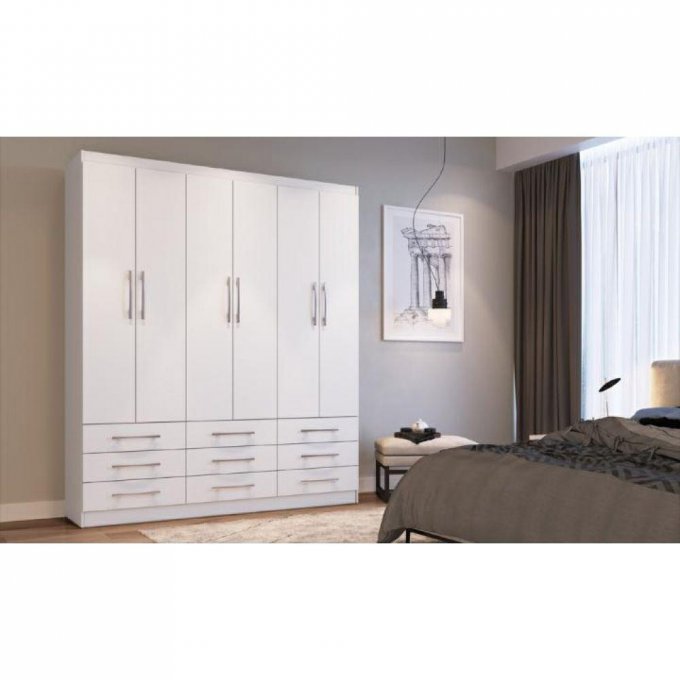 Guarda Roupa Sevilha 6 portas PR/SR/NS